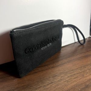 CALVIN KLEIN WRISTLET in Black Denim Fabric